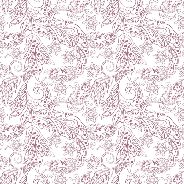Motif vintage dans le style indien batic. fond vectoriel floral — Image vectorielle