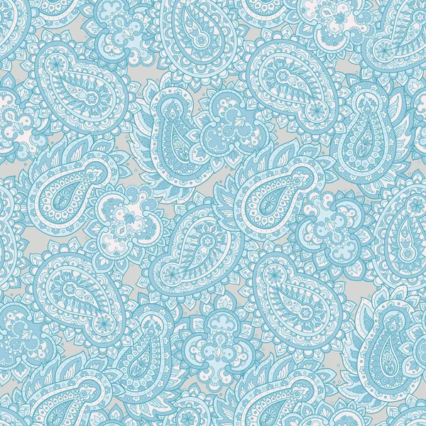 Patrón sin costura floral Paisley. Fondo vector asiático — Vector de stock