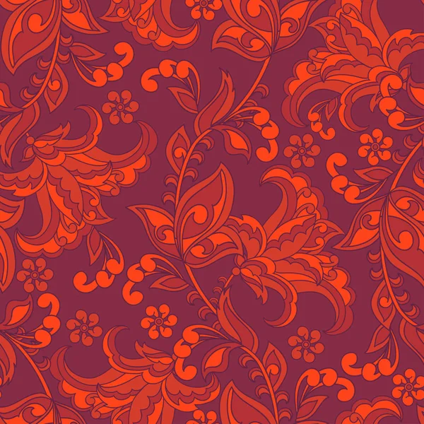 Motif floral sans couture. Fond vectoriel vintage — Image vectorielle
