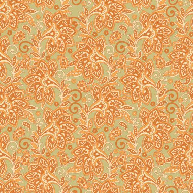 Hint usulü çiçeklerle kusursuz desen. Çiçek vektör arkaplanı