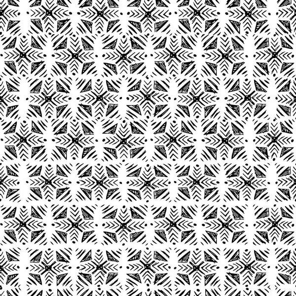 Hand drawn vector monochrome pattern — Stock Vector