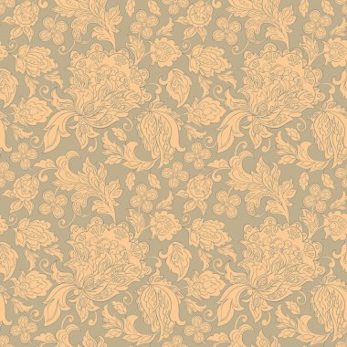 etnik çiçek süsleme. folklorik vektör seamless modeli