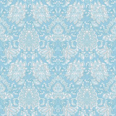 Damasko tarzı vintage çiçek seamless modeli