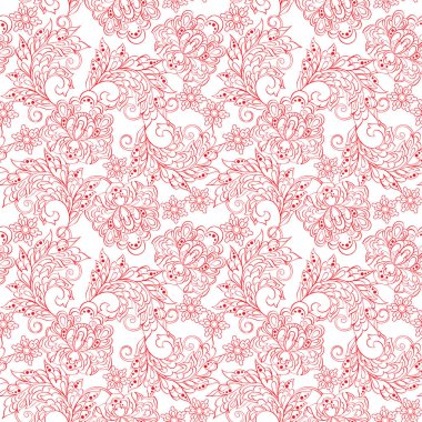 Hint Batik Tarzı Çiçek Deseni