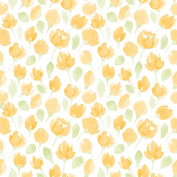 Cute watercolor flowers seamless vector pattern. floral pattern for your design — Stock Vector