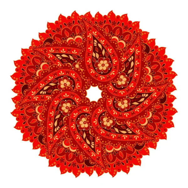 パイスリーの飾りのマンダラ。分離ベクトル設計要素 — ストックベクタ