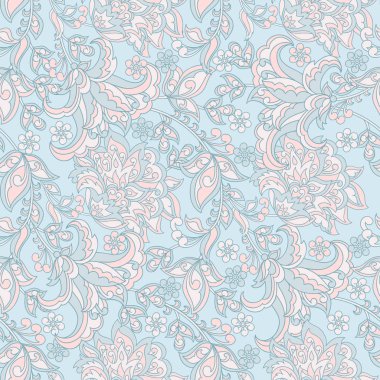 Elegance Dikişsiz desen Etnik çiçekli.