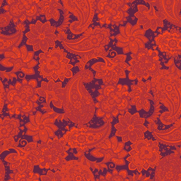 Modèle Paisley sans couture. Illustration vectorielle florale — Image vectorielle