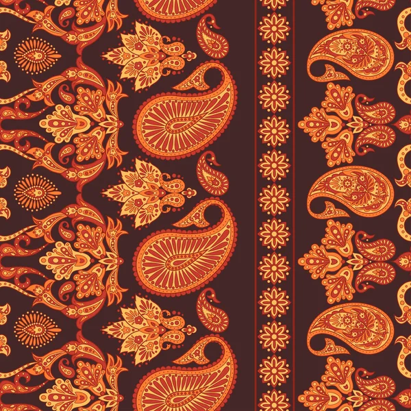 Paisley Floral Oriental ethnique Pattern. Ornement arabe sans couture — Image vectorielle