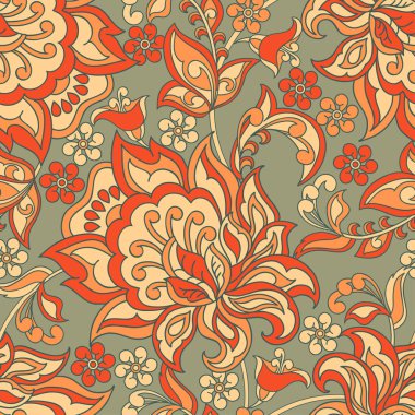 Klasik çiçek desenli.