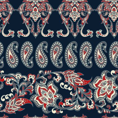 Çiçeksiz desenli desenli şal desenli süs. damasör vektör arkaplanı