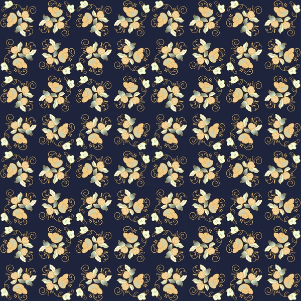 Motif floral sans couture. fond vectoriel coloré — Image vectorielle