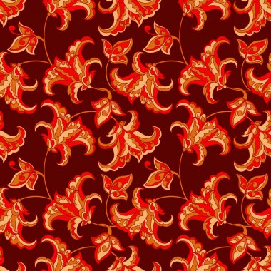 Güzel çiçekli klasik desen. Vektör çiçek arkaplanı