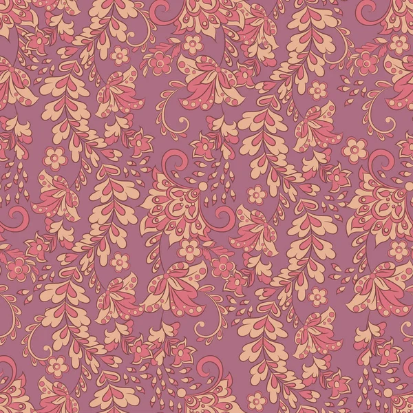 Fundo floral. Padrão vetorial sem costura — Vetor de Stock