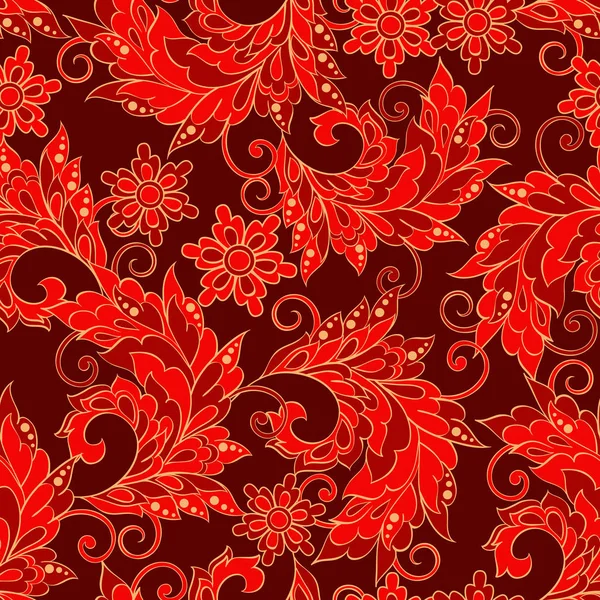 Vintage floral sem costura padrão — Vetor de Stock