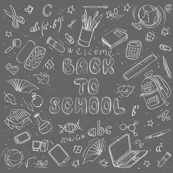 Back to school doodles. Vector illustration — Stock Vector