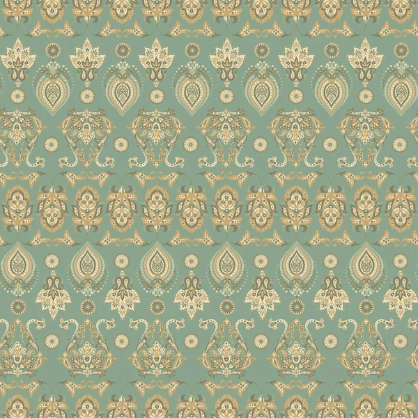 Ornement vectoriel batik folklorique. Ethnique Floral motif sans couture — Image vectorielle