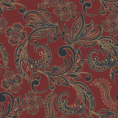 Hint mehndi tarzı sorunsuz çiçek desenli