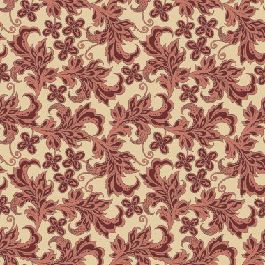 Vintage çiçek seamles desen. vektör arka plan