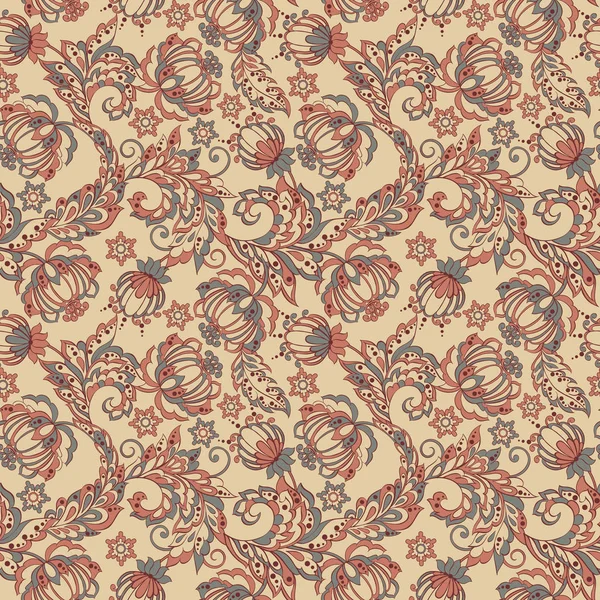 Batik stilinde klasik çiçeksiz desen — Stok Vektör