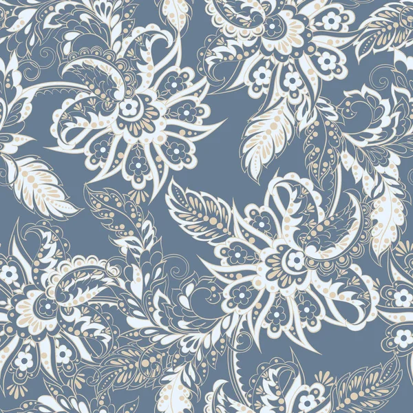 Motif floral sans couture dans le style batik. fond vectoriel — Image vectorielle