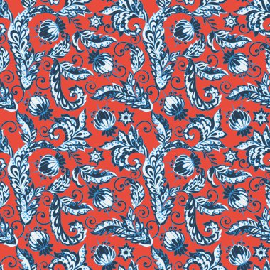 Klasik çiçek desenli.