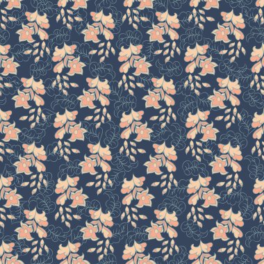 Çiçeksiz desen. vektör arkaplanı