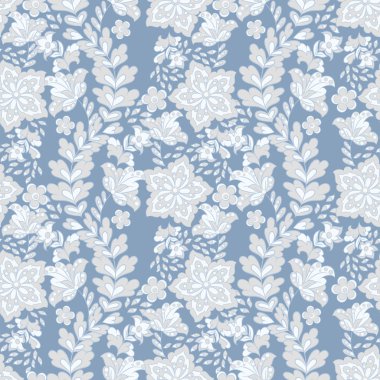 Çiçeksel oryantal etnik geçmiş. pürüzsüz vektör deseni