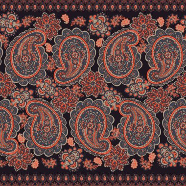 Paisley sorunsuz sınır desen. 