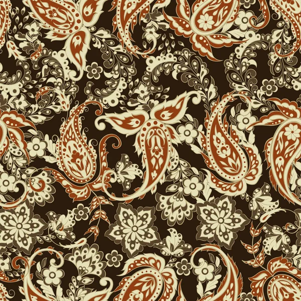 Paisley Floral orientální etnický vzor. Bezešvé arabské ozdoby. — Stockový vektor