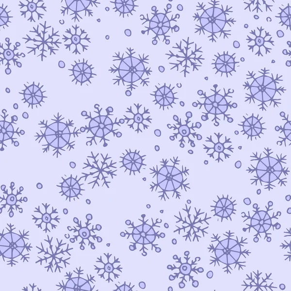 Сніжинки безшовний щасливий новорічний візерунок — стоковий вектор
