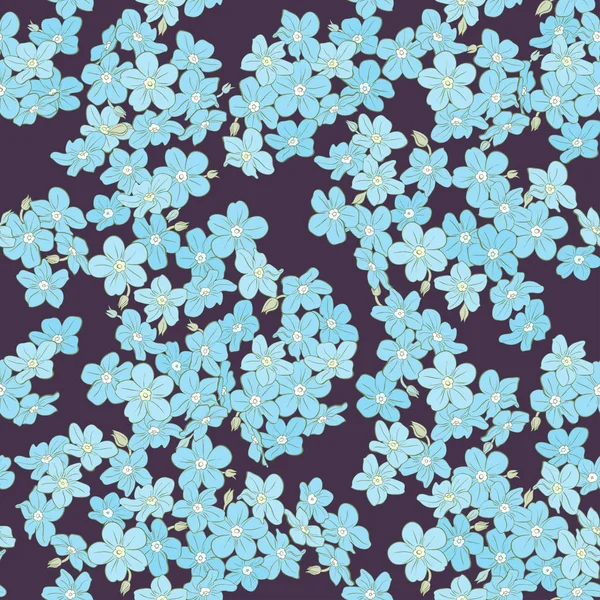 Cute flowers seamless vector  pattern — Stock Vector