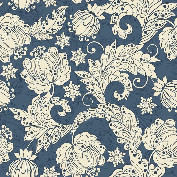 Vintage floral sem costura padrão — Vetor de Stock