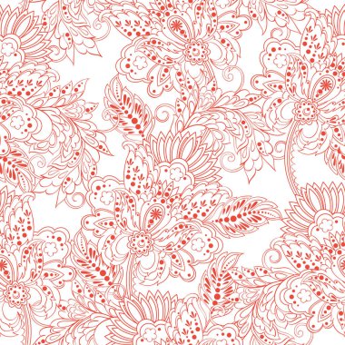 Hint batik tarzında klasik bir model. Çiçek vektör arkaplanı
