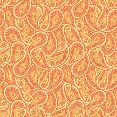 Paisley dikişsiz desen. Vektör etnik süsü