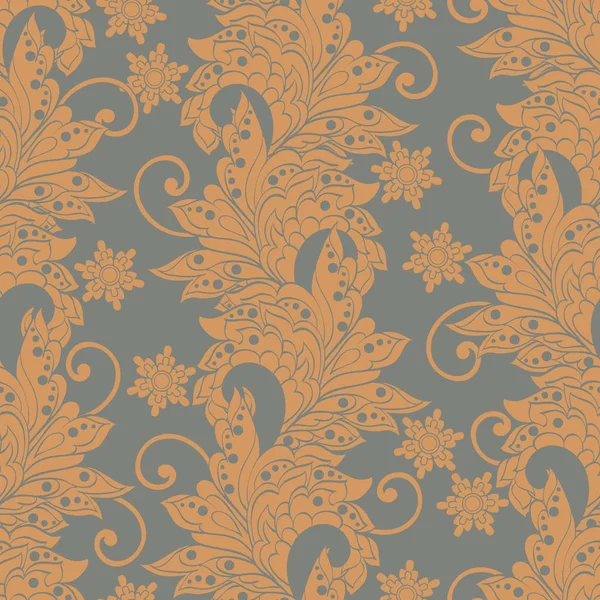 Hint batik tarzında klasik bir model. Çiçek vektör arkaplanı