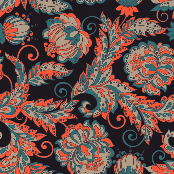 Damask Biçiminde kusursuz çiçek deseni