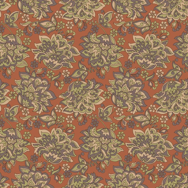 Vintage-Stil Blumen nahtlose Muster. Floraler Vektorhintergrund — Stockvektor