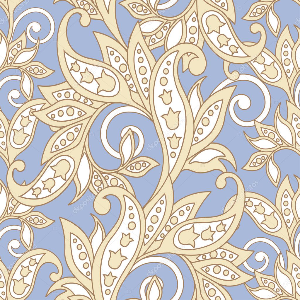 floral wallpaper. damask seamless vector background