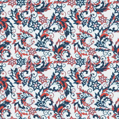 çiçek desenli. Damasko stil sorunsuz vektör