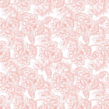 Çiçek desenli etnik çiçekli. Vektör sorunsuz