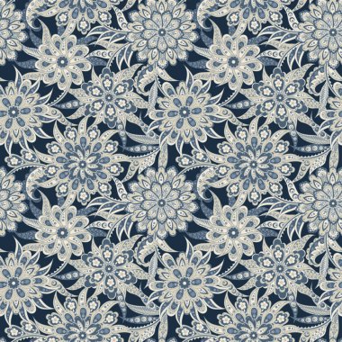 Çiçeksel vektör illüstrasyon damasyon arka planı