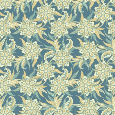 Folklorik Batik vektör süsü. Etnik Çiçeksiz desen