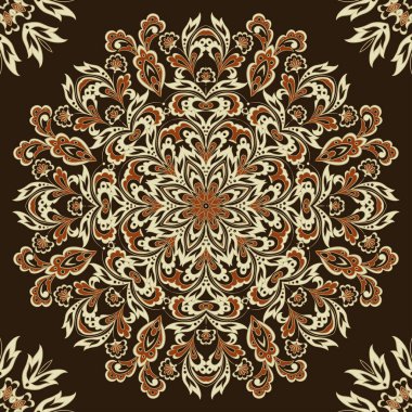 mandala süsleme ile Dikişsiz etnik desen. 