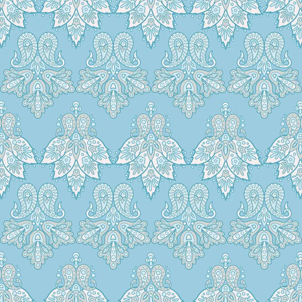 Çiçekli desensiz desen. Asya tekstil biçiminde vektör illüstrasyonu