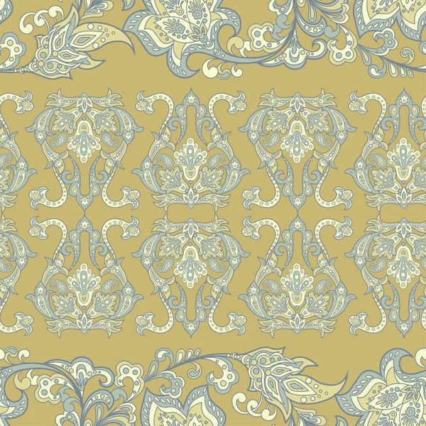 Damasco patrón floral sin costura. fondo vector vintage — Archivo Imágenes Vectoriales