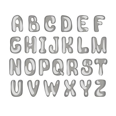 Doodle komik yazı tipi. vektör çizim