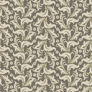 Klasik çiçeksiz desenli. Vektör duvar kağıdı
