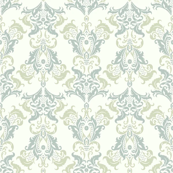 Damast Seamless Pattern. Florale Vintage Tapete — Stockvektor