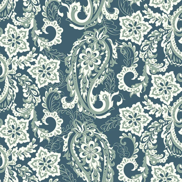 Fundo vintage floral com paisley ornamen — Vetor de Stock